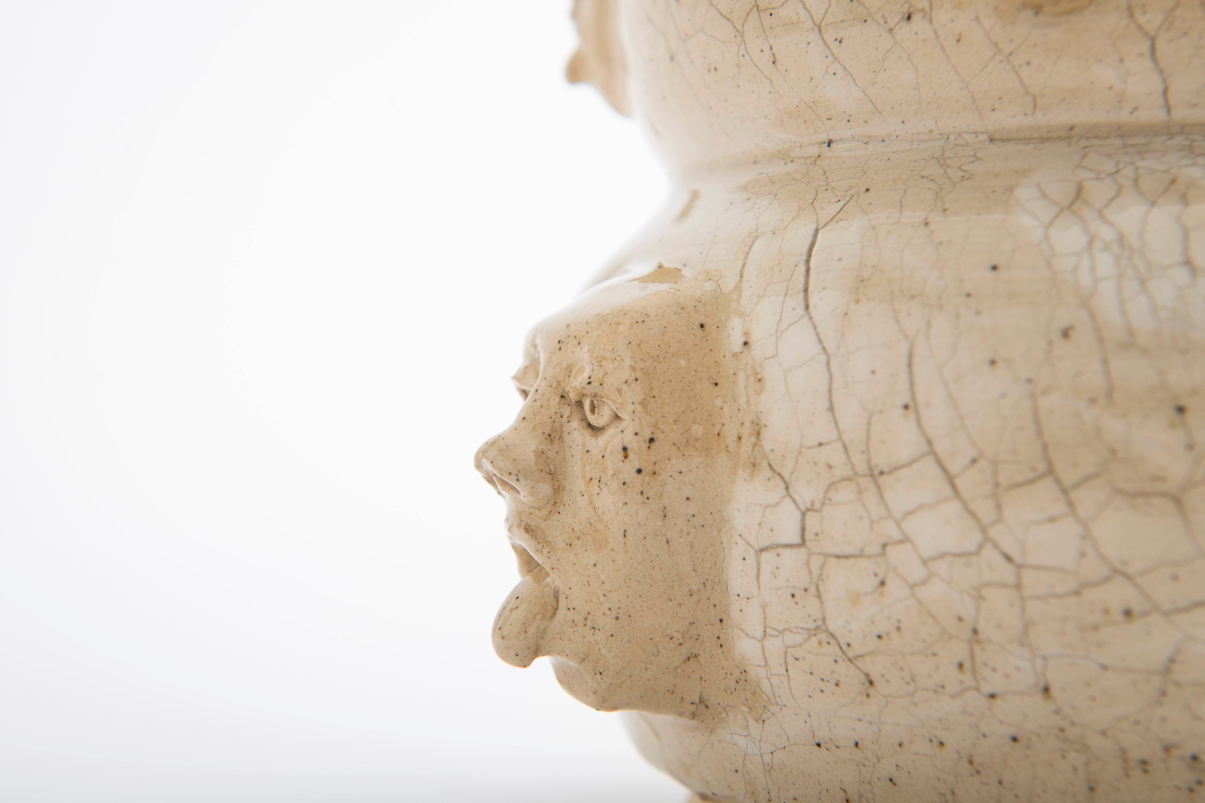 Wheelthrown stoneware with porcelain