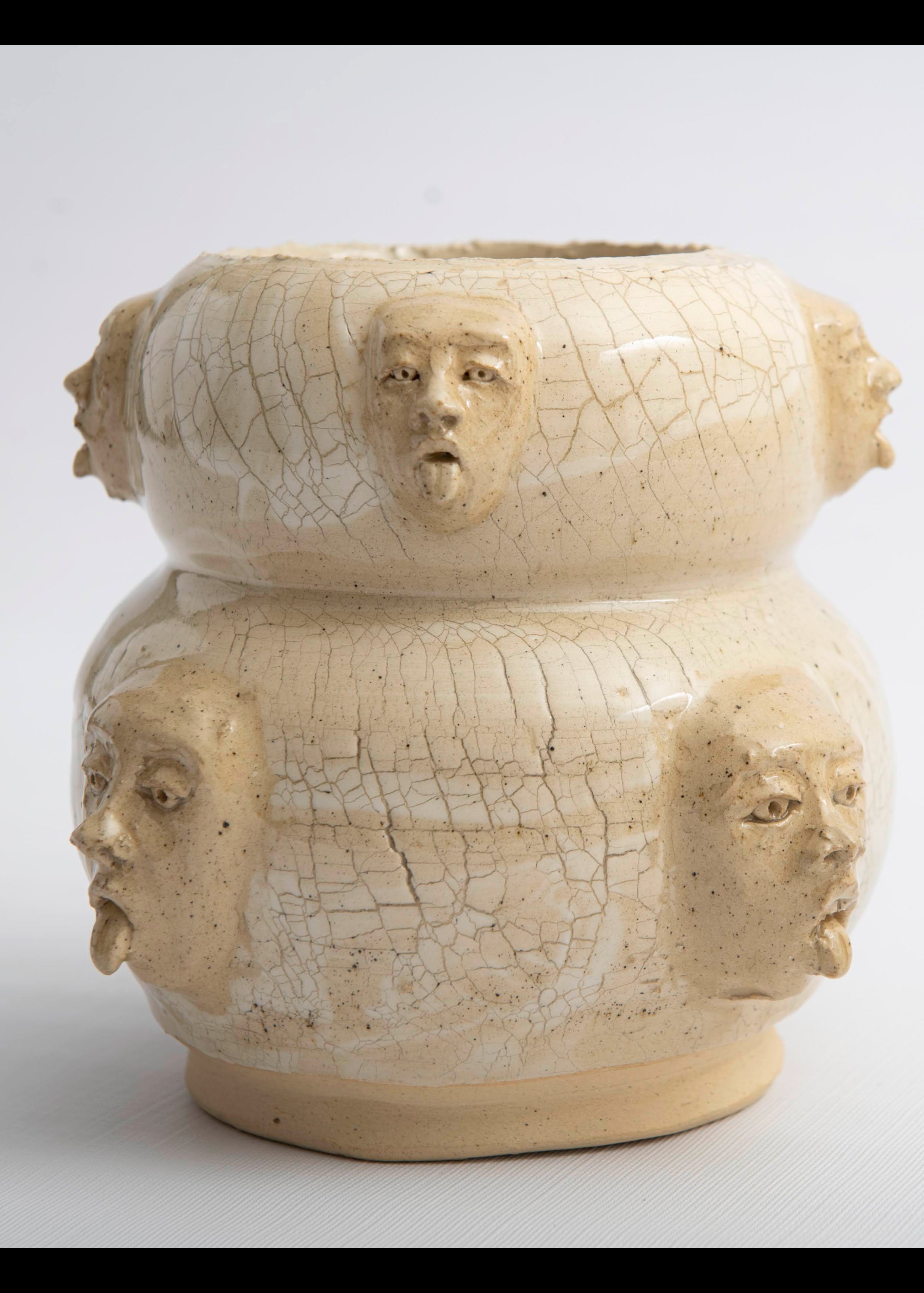 Wheelthrown stoneware with porcelain